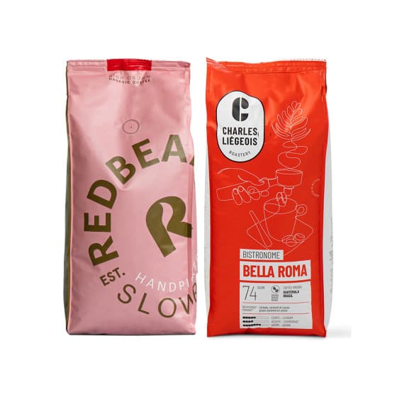 Kaffebönor set Gold Label Organic + Bella Roma – från Charles Liégeois – 791 kr – hos Coffee Friend