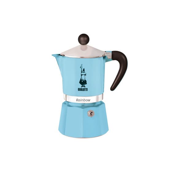 Mokabryggare Bialetti Moka Rainbow 3-cup Light Blue från Bialetti – köp hos Coffee Friend