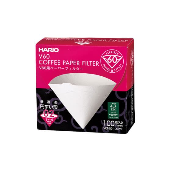 Vita pappersfilter Hario Misarashi V60-2 från Hario – köp hos Coffee Friend