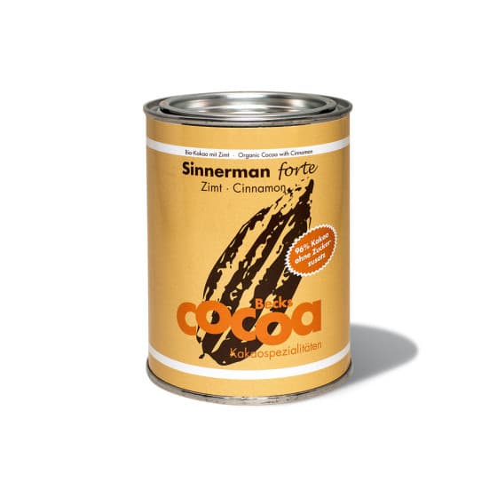 Ekologisk kakao Cacao Sinnerman forte kanelilla, 250 g från Becks – köp hos Coffee Friend