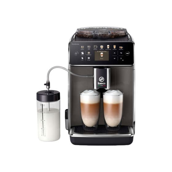 Saeco GrandAroma SM6582/10 Helautomatisk kaffemaskin bönor - Mörkgrå – från Saeco – 8700 kr – hos Coffee Friend