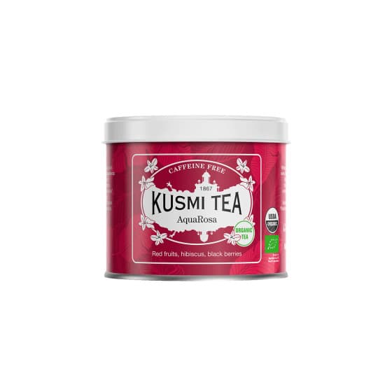 Ekologiskt frukt- och örtte Kusmi Tea AquaRosa, 100 g (i metallburk) – från Kusmi Tea – 151 kr – hos Coffee Friend