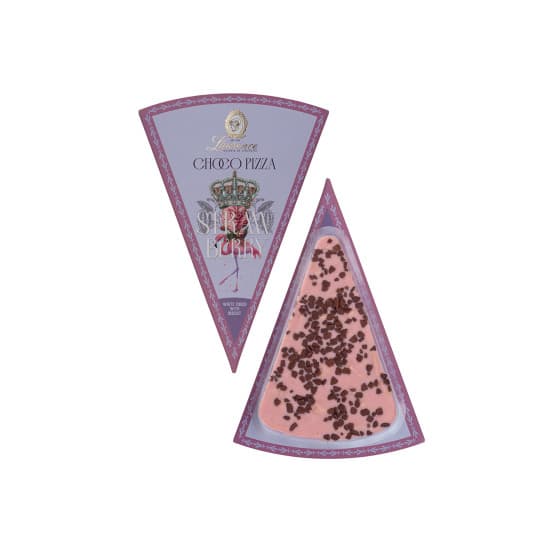 Vit chokladpizza med jordgubbar och vaniljkex Laurence, 100 g – från Laurence – 55 kr – hos Coffee Friend