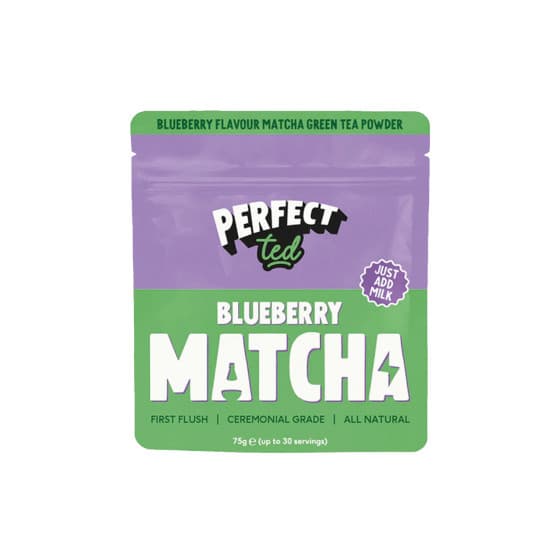Matcha-te med blåbärssmak PerfectTed, 75 g – från PerfectTed – 129 kr – hos Coffee Friend