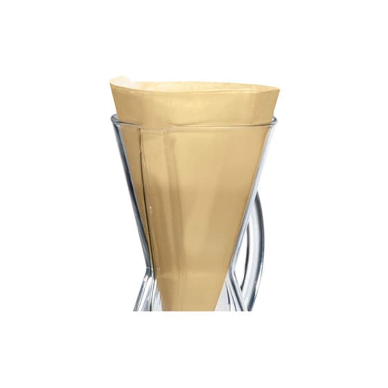Utvikta naturliga pappersfilter Chemex Half Moon, 100 st. (För 3-kopp Chemex) från Chemex – köp hos Coffee Friend