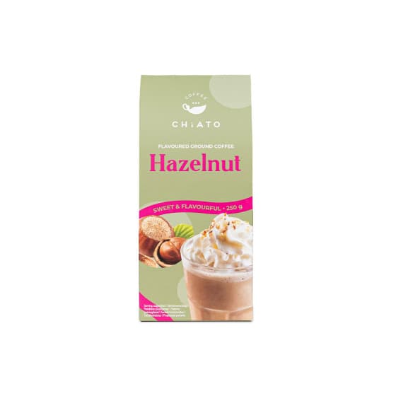 Malet kaffe med hasselnötssmak CHiATO Hazelnut, 250 g – från Chiato – 75 kr – hos Coffee Friend
