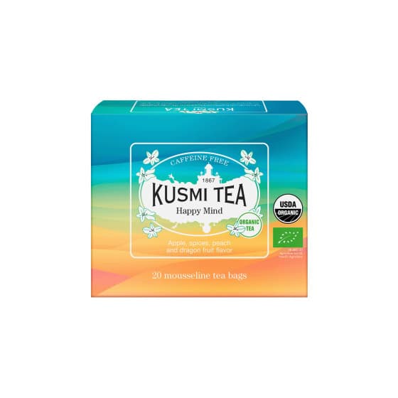 Ekologiskt frukt- och örtte Kusmi Tea Happy Mind – 20 tepåsar i musslin – från Kusmi Tea – 74 kr – hos Coffee Friend