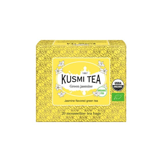 Ekologiskt grönt te Kusmi Tea Green Jasmine – 20 tepåsar i musslin – från Kusmi Tea – 61 kr – hos Coffee Friend