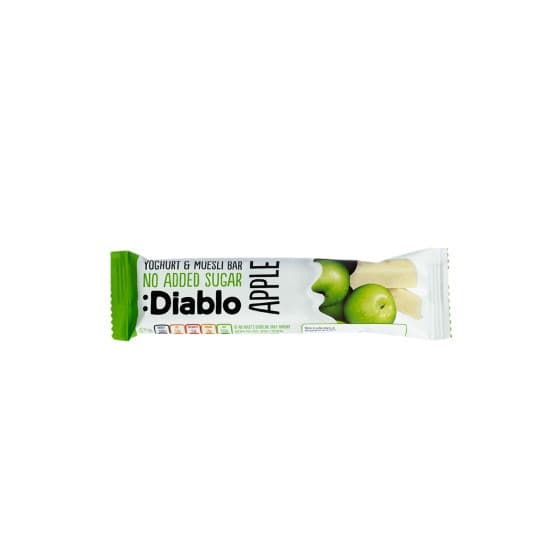 Müslibar med yoghurtöverdrag utan tillsatt socker Diablo Sugar Free Apple, 30 g – från Diablo – 8 kr – hos Coffee Friend