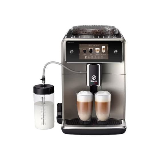 Saeco Xelsis Deluxe SM8782/30 Helautomatisk kaffemaskin bönor - Svart – från Saeco – 10999 kr – hos Coffee Friend