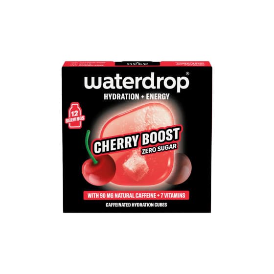 Waterdrop Microdrink Cherry Boost koffeinhaltiga dryckeskuber, 12 st. – från Waterdrop – 109 kr – hos Coffee Friend