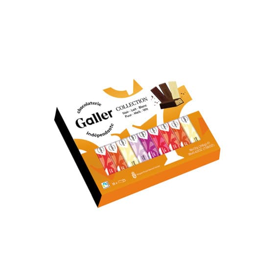 Presentask med chokladkakor Galler Mini Batons Collection, 18 st. – från Galler – 134 kr – hos Coffee Friend