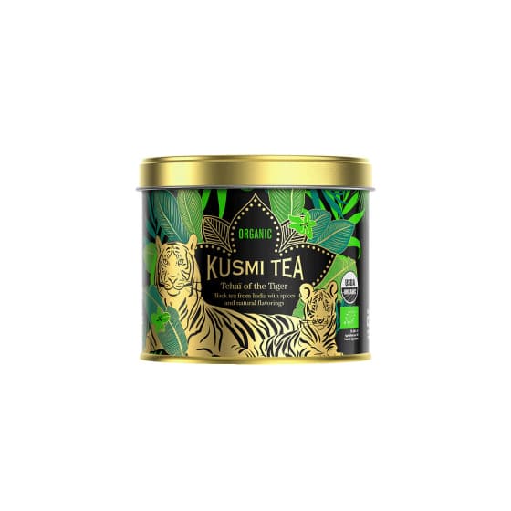 Ekologiskt svart te Kusmi Tea Tchaï of the Tiger, 100 g (i metallburk) – från Kusmi Tea – 170 kr – hos Coffee Friend