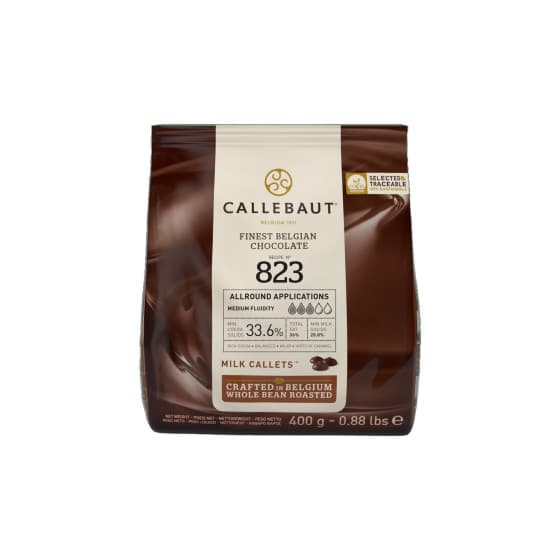 Callebaut 823 mjölkchokladcallets, 400 g från Barry Callebaut – köp hos Coffee Friend