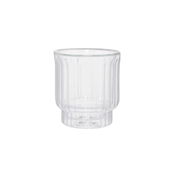 Dubbelväggig räfflad lattteglas CHiATO, 300 ml – Transparent från Chiato – köp hos Coffee Friend