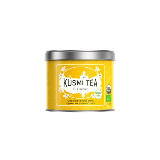 Ekologisk blandning av grönt och mate-te Kusmi Tea BB Detox, 100 g (i metallburk) – från Kusmi Tea – 170 kr – hos Coffee Friend