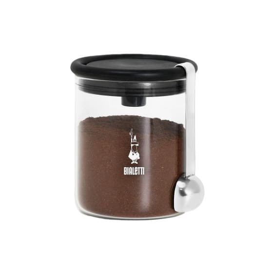Kaffeburk i glas från Bialetti - förlänger kaffets hållbarhet från Bialetti – köp hos Coffee Friend