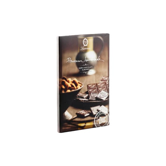 Chokladkaka Laurence Dark chocolate with almonds, 80 g – från Laurence – 55 kr – hos Coffee Friend