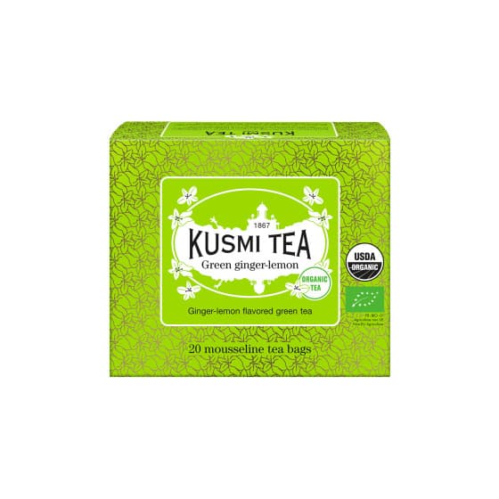 Ekologiskt grönt te Kusmi Tea Green Ginger Lemon – 20 tepåsar i musslin – från Kusmi Tea – 61 kr – hos Coffee Friend