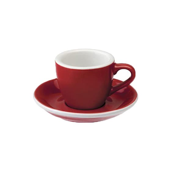 Espressokopp med underlägg Loveramics Egg Red, 80 ml – från Loveramics – 180 kr – hos Coffee Friend