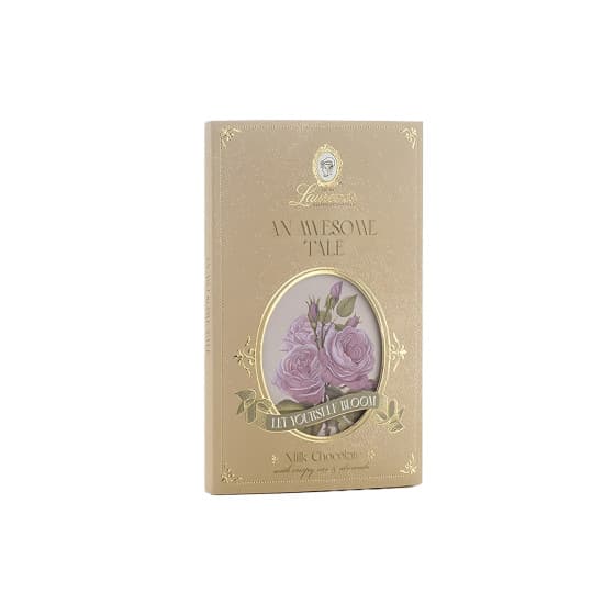 Mjölkchoklad med krispigt ris och mandlar Laurence An Awesome Tale, 85 g – från Laurence – 48 kr – hos Coffee Friend