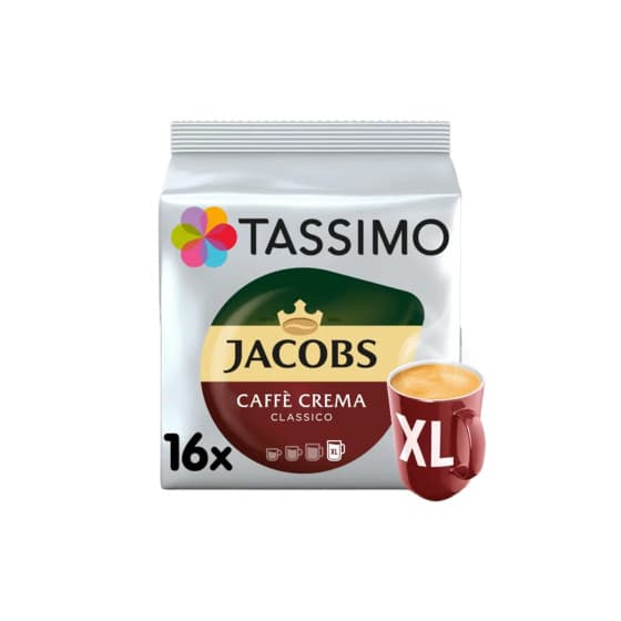 Kaffekapslar Tassimo Caffè Crema Classico XL (kompatibla med Bosch Tassimo kapselmaskiner), 16 st. – från Tassimo – 80 kr – hos Coffee Friend