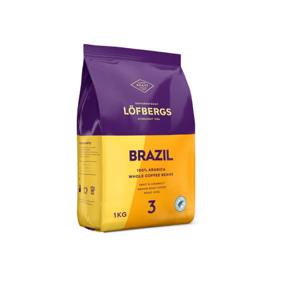 Kaffebönor Löfbergs Brazil Rainforest Alliance, 1 kg – från Löfbergs – 242 kr – hos Coffee Friend