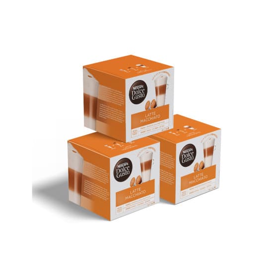Set med kaffekapslar NESCAFÉ® Dolce Gusto® Latte Macchiato, 3 x 8 + 8 st. – från NESCAFÉ® Dolce Gusto® – 199 kr – hos Coffee Friend
