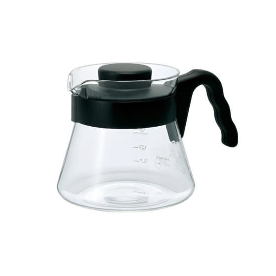 Hario V60 glaskanna för kaffe, 450 ml – Svart från Hario – köp hos Coffee Friend