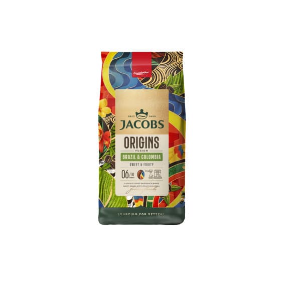 Kaffebönor JACOBS ORIGINS BRAZIL &amp; COLOMBIA, 1 kg – från JDE – 185 kr – hos Coffee Friend