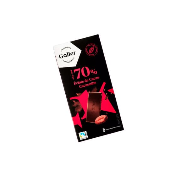Chokladkaka Galler Dark Cocoa Nibs, 1 st. – från Galler – 45 kr – hos Coffee Friend