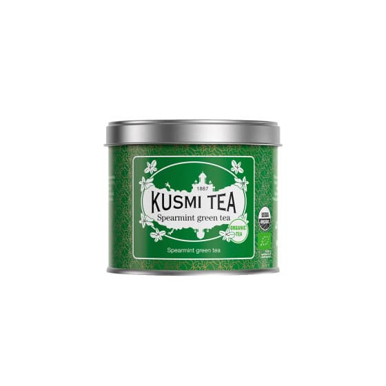 Ekologiskt grönt te Kusmi Tea Spearmint Green Tea, 100 g (i metallburk) – från Kusmi Tea – 141 kr – hos Coffee Friend