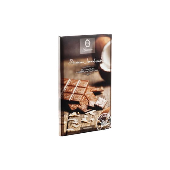 Chokladkaka Laurence Milk chocolate with coconut flakes, 80 g – från Laurence – 55 kr – hos Coffee Friend