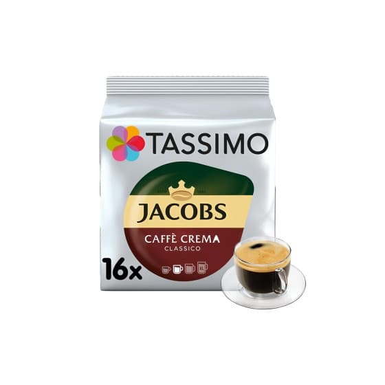 Kaffekapslar Tassimo Caffe Crema Classico (kompatibla med Bosch Tassimo kapselmaskiner), 16 st. – från Tassimo – 80 kr – hos Coffee Friend