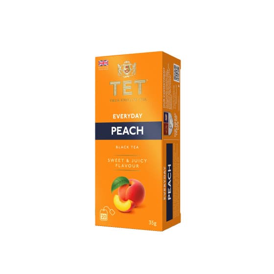 Svart te True English Tea Everyday Peach, 20 st. – från True English Tea – 20 kr – hos Coffee Friend
