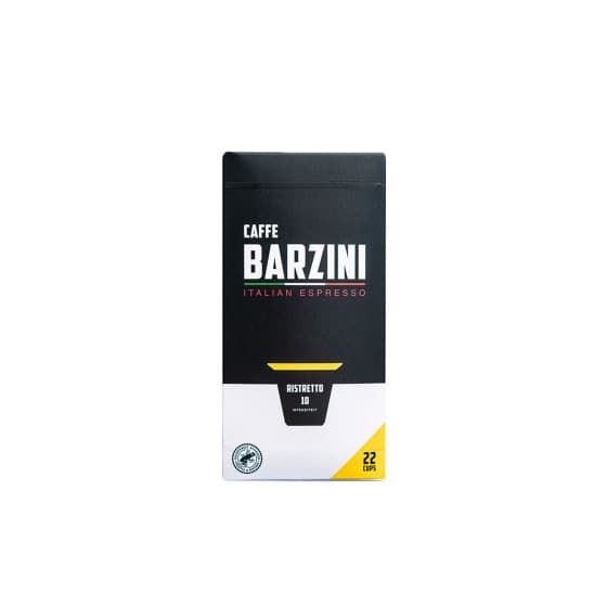 Kaffekapslar kompatibla med Nespresso® Caffe Barzini Ristretto, 22 kpl. – från Barzini – 70 kr – hos Coffee Friend