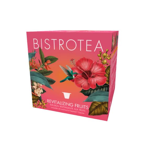 Ekologiska tekapslar för Nespresso®-maskiner Bistro Tea Fruit Berry, 50 st. – från Bistrotea – 205 kr – hos Coffee Friend