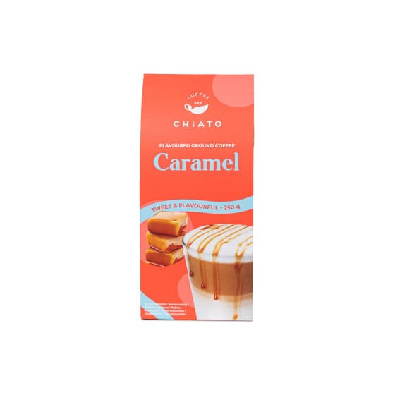 Malet kaffe med karamellsmak CHiATO Caramel, 250 g – från Chiato – 75 kr – hos Coffee Friend