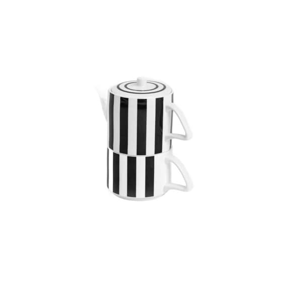 Tekanna med kopp Homla BRETA Black Stripes, 300 ml från Homla – köp hos Coffee Friend