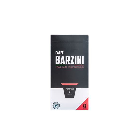 Kaffekapslar kompatibla med Nespresso® Caffe Barzini Espresso, 22 kpl. – från Barzini – 70 kr – hos Coffee Friend