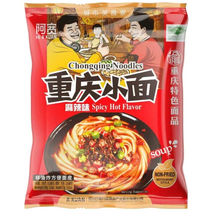 A-KUAN Chongqing Nudlar Stark Het Smak 100g från A-KUAN – köp hos Delitea