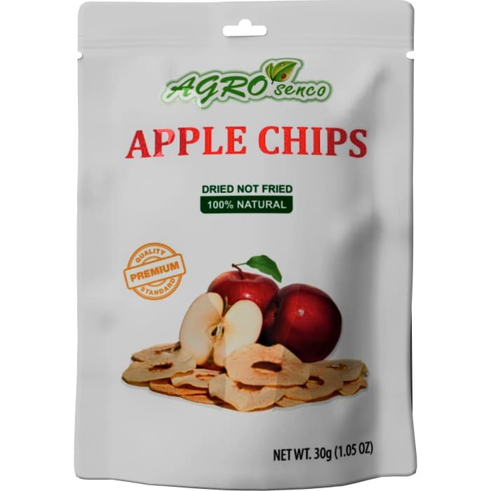 Agro Senco Torkade Äppelchips 30g – från Agro Senco – 30 kr – hos Delitea