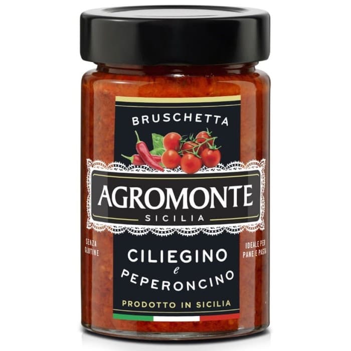 Agromonte Bruschetta Semidry Körsbärstomat & Chilipeppar 200g