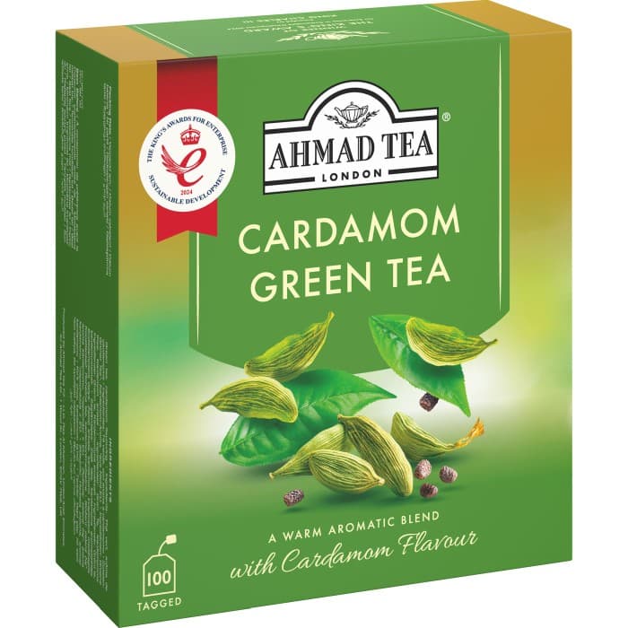 Ahmad Tea Grönt Te Kardemumma Tepåsar 100-pack