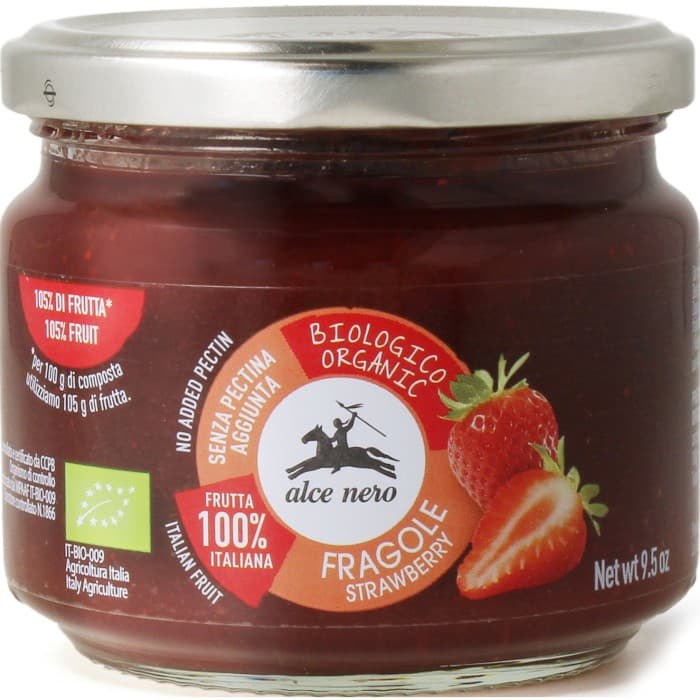 Alce Nero Jordgubbsylt i Glasburk Eko 270g