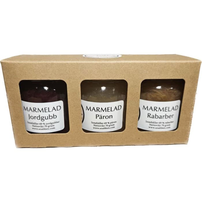 Ånäbben Marmelad Jordgubb, Päron, Rabarber 3x70g – från Ånäbben – 94 kr – hos Delitea