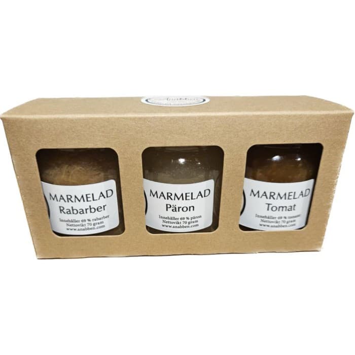 Ånäbben Marmelad Tomat, Päron, Rabarber 3x70g – från Ånäbben – 99 kr – hos Delitea