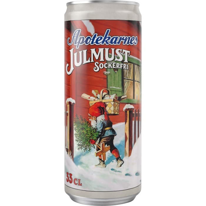 Apotekarnes Julmust Sockerfri Läsk Burk 33cl