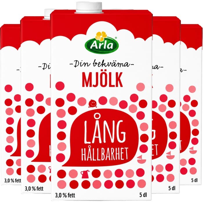 Arla Mjölk med Lång Hållbarhet 3% 10x0,5L från Arla – köp hos Delitea