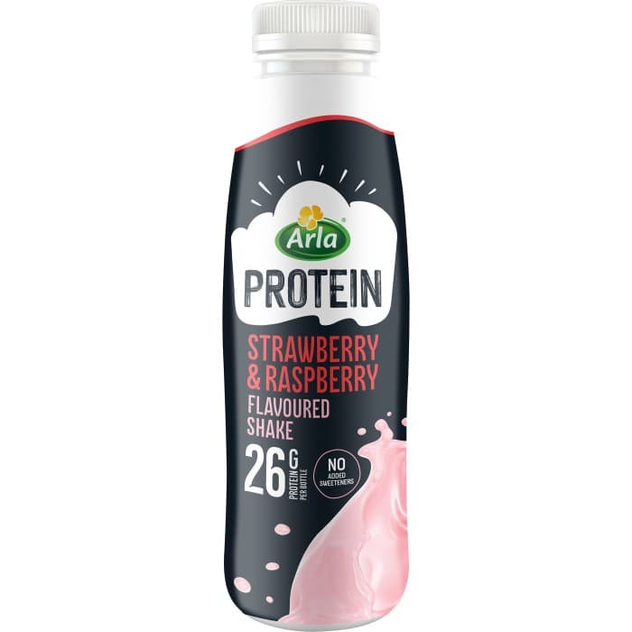 Arla Proteinshake Jordgubb/Hallonsmak 500g från Arla – köp hos Delitea